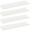 vidaXL Ležeča polica 4 pcs Bela 40 x 9 x 2,5 cm Jeklo
