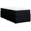 vidaXL Box spring postelja z vzmetnico črn 90x190 cm blago