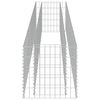 vidaXL Visoka greda gabion pocinkano jeklo 360x50x50 cm
