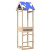 vidaXL Igralna stolpnica Rjava 52,5 x 46,5 x 195 cm Masivno borovo les