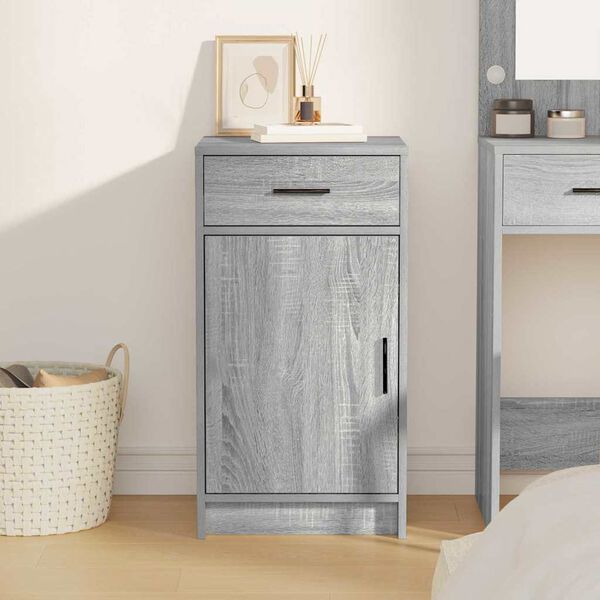 vidaXL Strani šal Siva sonoma 40 x 40,5 x 75 cm Konstruiran les