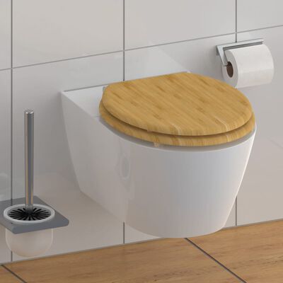 SCHÜTTE Deska za WC školjko s počasnim zapiranjem NATURAL BAMBOO