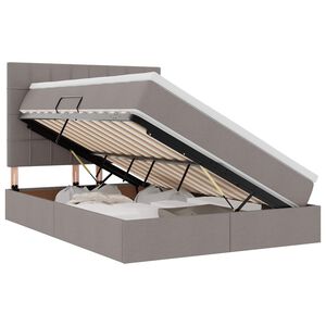 vidaXL Postelja z dodatnim prostorom za shranjevanje in LED osvetlitvijo