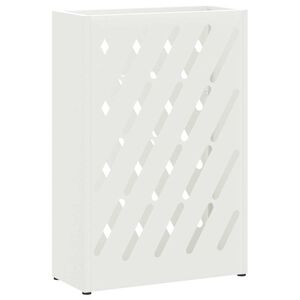 vidaXL Stojalo za dežnik Bela 28 x 12 x 41 cm Jeklo