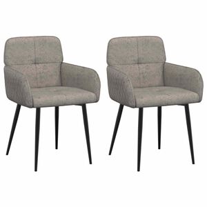 vidaXL Jedilni stoli 2 kos Umetno nubuk usnje Svetlo siva 59x56,5x85cm