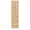 vidaXL Visoka omara sonoma hrast 34,5x34x180 cm inženirski les