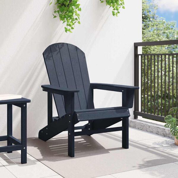 vidaXL Stol Adirondack Temno modra 82 x 74 x 92 cm HDPE