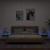 vidaXL Nočna omarica z LED lučkami 2 kosa sonoma hrast 40x39x48,5 cm