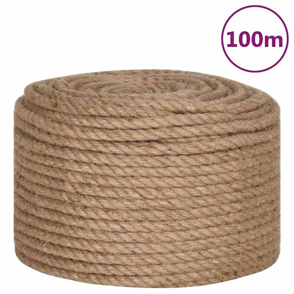 vidaXL Vrv iz 100 % jute 10 mm 100 m
