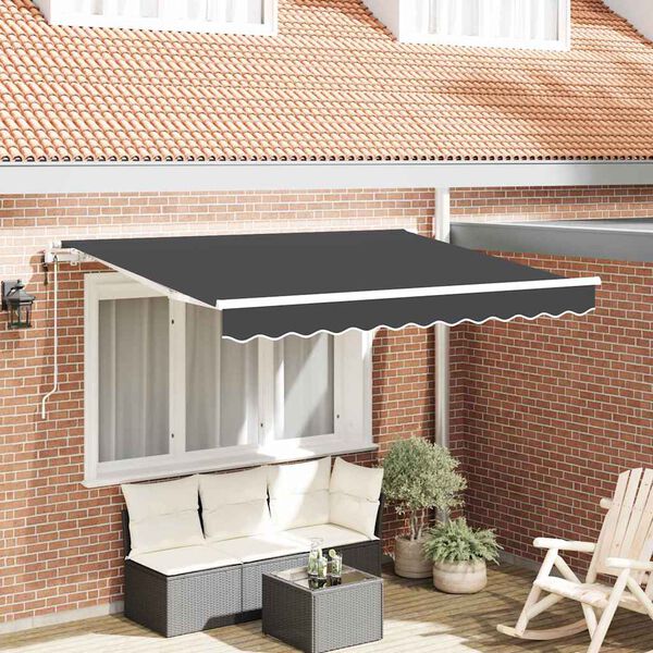 vidaXL Retraktilna tenda Antracit 300 x 200 cm blago
