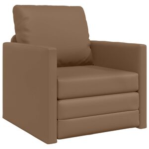 vidaXL Sofa postelja Kapučino 74 x 77 x 81 cm Umetno usnje
