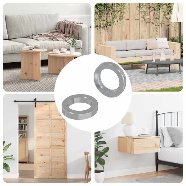 vidaXL Podložka s pomladjo 2 pcs Bela 13 x 1 mm elezo