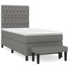 vidaXL Box spring postelja z vzmetnico temno siva 100x200 cm blago