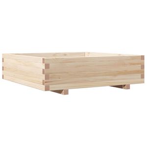 vidaXL Vrtno cvetlično korito 90x90x26,5 cm trdna borovina