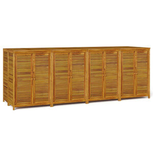 vidaXL Vrtna &scaron;katla za shranjevanje 280x87x104 cm trden akacijev les