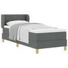 vidaXL Postelja z vzmetnico z vzmetnico Temno siva 80 x 200 cm blago