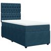 vidaXL Box spring postelja z vzmetnico temno modra 90x200 cm žamet