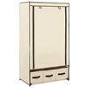 vidaXL Garderobna omara krem 87x49x159 cm iz blaga