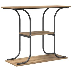 vidaXL Konzolna miza Umetni hrast 101 x 35 x 80,5 cm Inženirski les