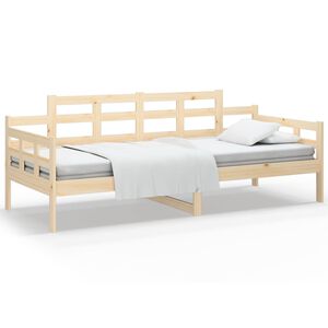 vidaXL Dnevna postelja trdna borovina 90x200 cm