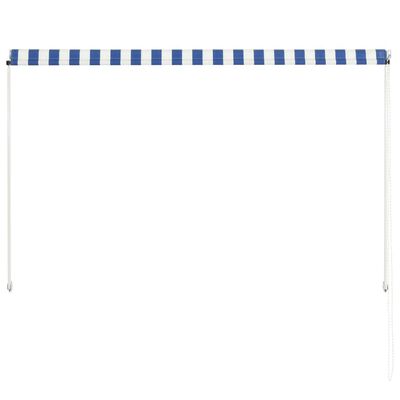 vidaXL Zložljiva tenda 200x150 cm modra in bela
