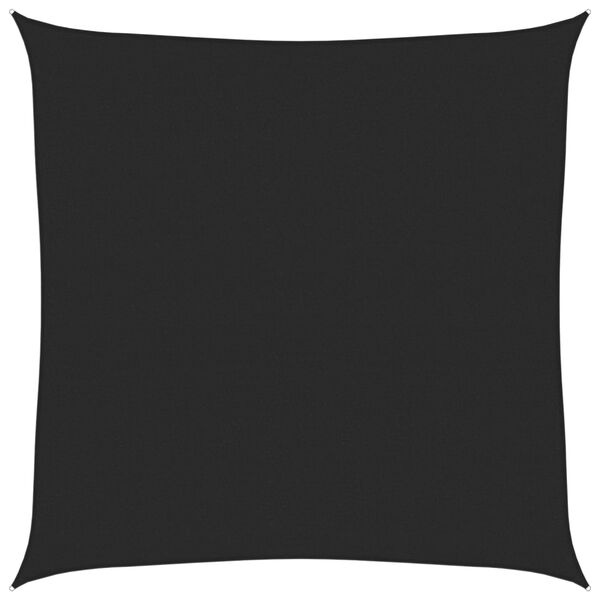 vidaXL Senčno jadro 160 g/m² črno 4x4 m HDPE