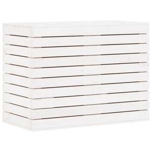 vidaXL Ko&scaron;ara za perilo bela 88,5x44x66 cm trdna borovina