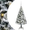 vidaXL Umestno božično drevo Bela 120 cm PVC, jeklo in plastika