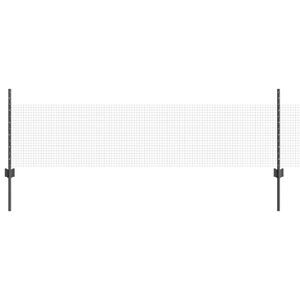 vidaXL Varjen žični ograjo s stebri 25 x 0,5 m Pocinkano jeklo Siva
