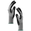 vidaXL Delovne rokavice 24 pcs Siva in črna 11 / XXL Poliester
