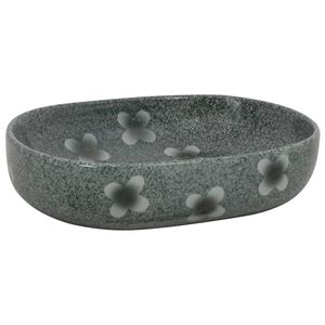 vidaXL Nadpultni umivalnik moder ovalen 59x40x14 cm keramika