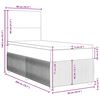 vidaXL Box spring postelja z vzmetnico temno siva 90x200 cm žamet
