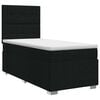 vidaXL Postelja boxspring z vzmetnico Črna 80 x 200 cm Blago