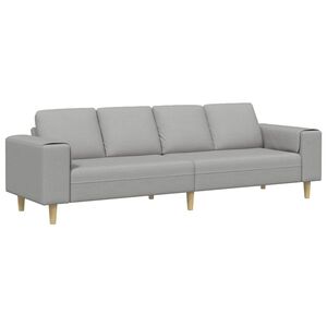 vidaXL Dnevna soba kavč Oblačno siva 250 x 77 x 76 cm Poliester