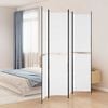 vidaXL Paravan 4-delni 200x220 cm črno blago