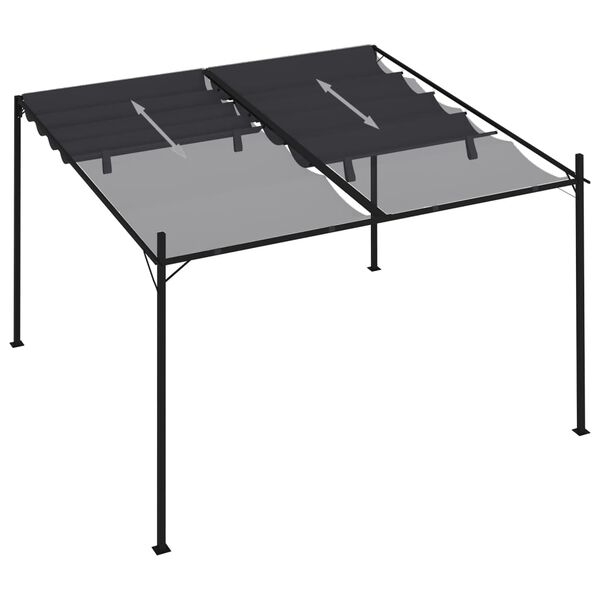 vidaXL Paviljon z zložljivo streho 300x300x233 cm antraciten