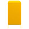 vidaXL Komoda gorčično rumena 135x39x73,5 cm hladno valjano jeklo