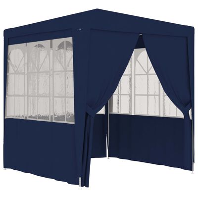 vidaXL Profesionalen vrtni šotor s stranicami 2,5x2,5 m moder 90 g/m²