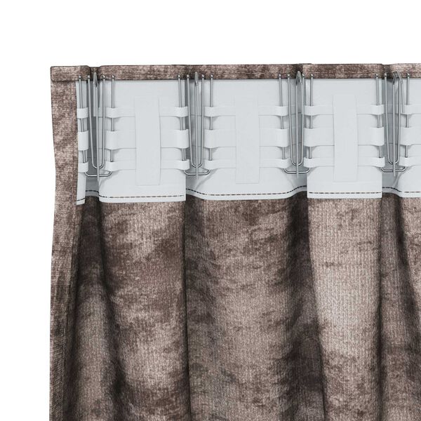 vidaXL Velvete zavese z zavesami 2 pcs Kapučino 245 x 140 cm Žamet