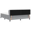 vidaXL Postelja boxspring z vzmetnico Svetlo siva 180 x 200 cm blago