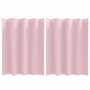 vidaXL Zavese za zatemnitev z obroči 2 kos Baby roza 140 x 140 cm