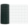 vidaXL Ograja s stebrom Zelena 0,4 x 10 m Jeklo in PVC