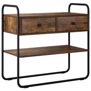 vidaXL Konzolna miza Dimljen hrast 80 x 40 x 75 cm Inženirski les