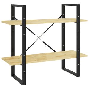vidaXL Knjižna omara 2-nadstropna 80x30x70 cm trdna borovina