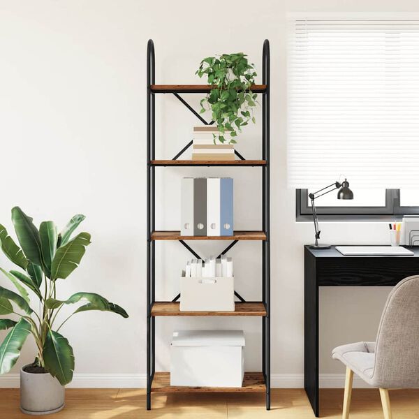 vidaXL Knjižna polica Star les 60 x 30 x 183 cm Konstruiran les