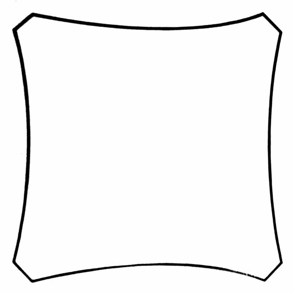 Perel Senčno jadro kvadratno 3,6 m kremne barve GSS4360