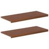 vidaXL Okenske police 2 kos Temno rjava 100 x 40 x 2 cm