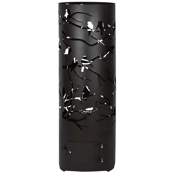 Esschert Design Sod za ogenj Birds on Twig karbonsko jeklo črne barve