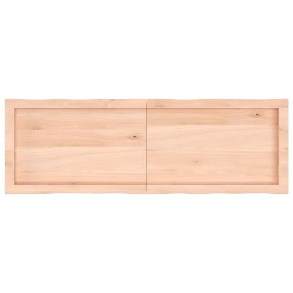 vidaXL Mizna plošča 120x40x(2-4) cm neobdelana hrastovina naraven rob