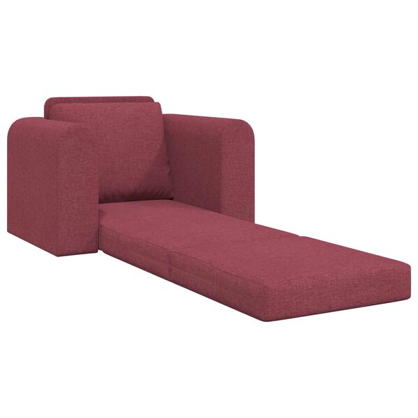 vidaXL Sofa postelja Vinorodna rdeča 98 x 71 x 83 cm blago